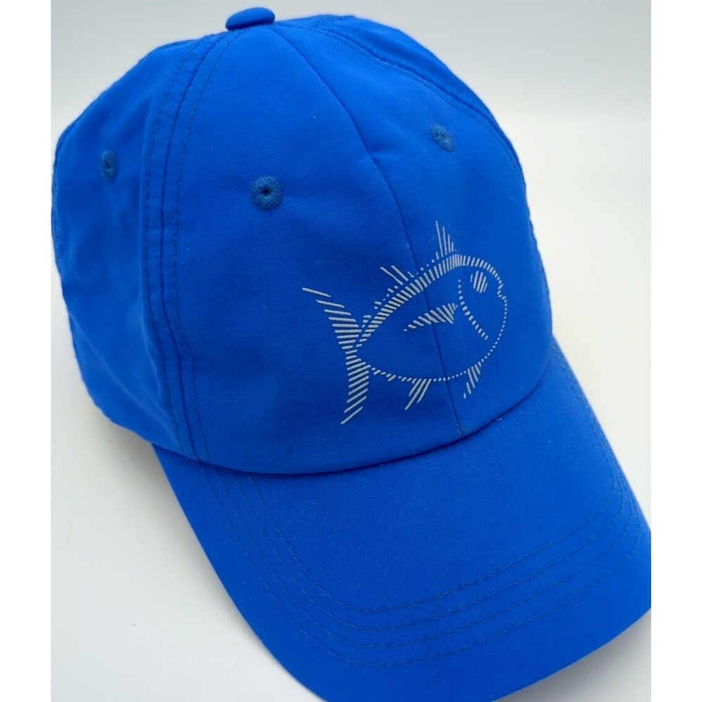 Southern Tide Hat T3 Performance Tide to Trail Nylon Hook & Loop Strap Back Blue